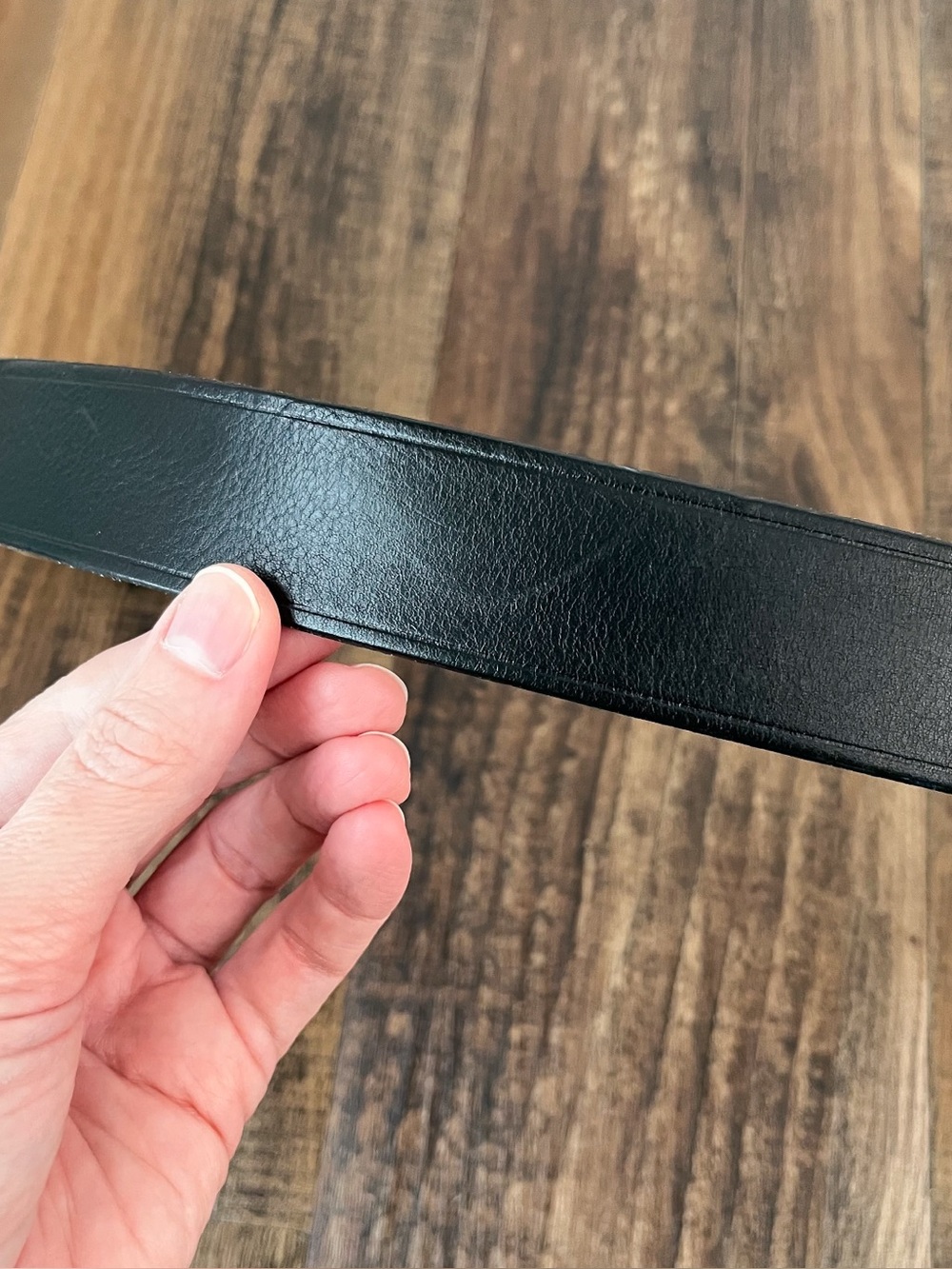 Madewell Pebbled Italian Leather Belt USA Made Classic Preppy Size Medium Black - Picture 6 of 14